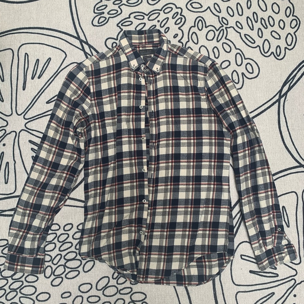 zara mens slim fit button down